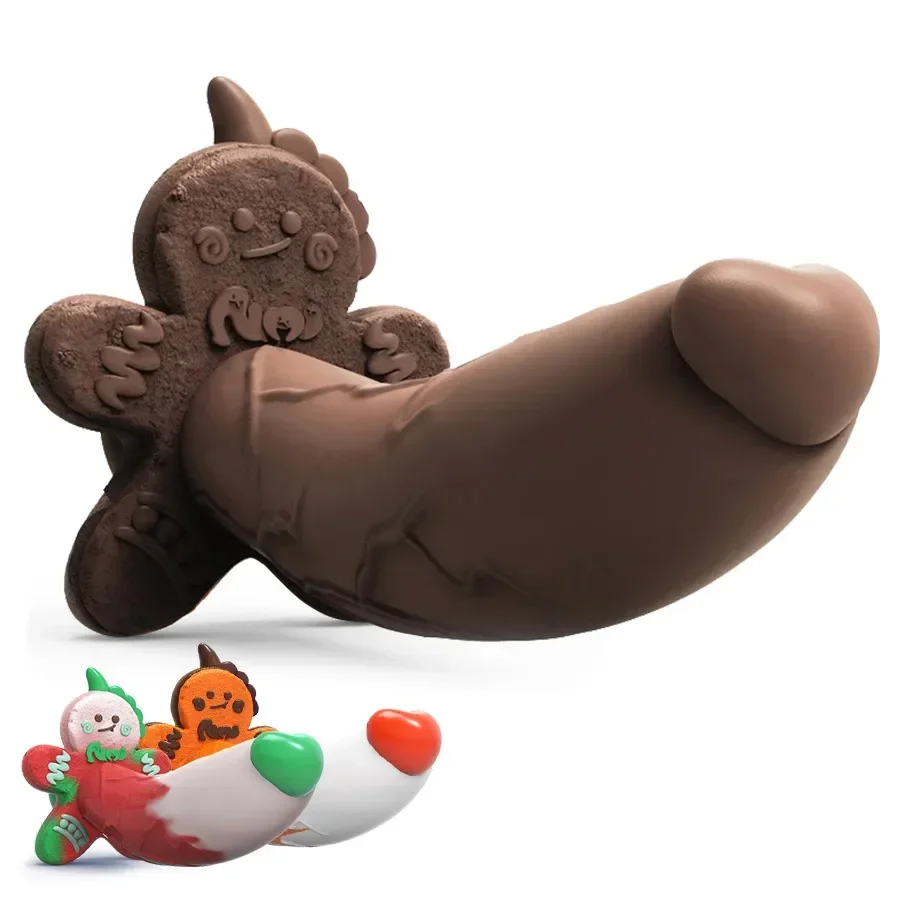 Monster Dildo Silicone Fantasy Colourful Cute Gingerbread Man Strong Suction Cup Dragon Anal Plug Sex Toys for Women