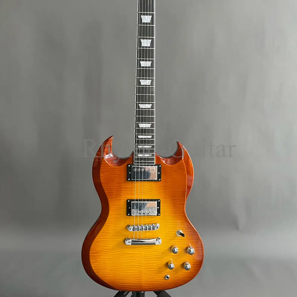 

Электрогитара с отделкой под заказ, звукосниматель с эффектом пламени и клена Sunburst Color HH