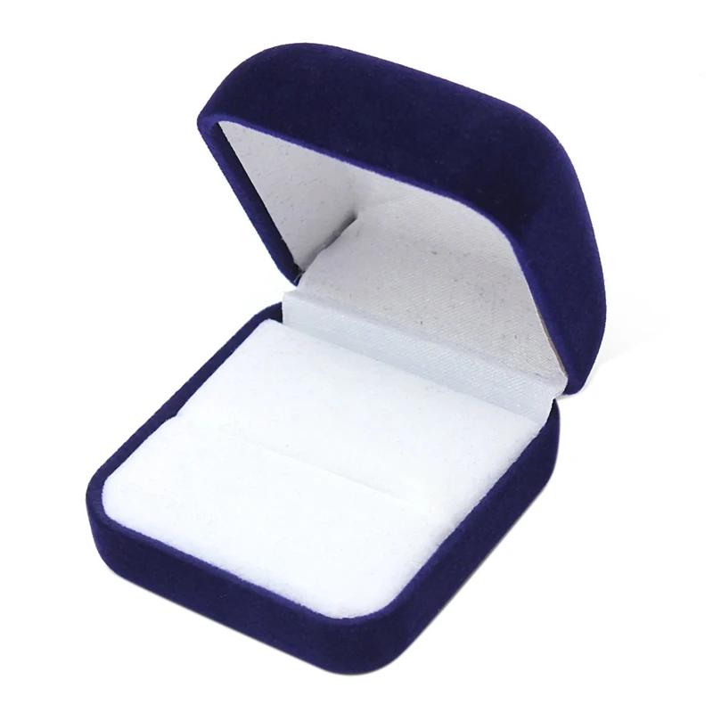 2 чехла для драгоценностей синего цвета Подарочные кольца серьги ювелирные