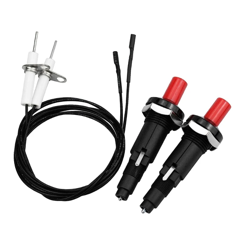 

1Out 2Piezo Ignitions Push Button Igniter with Cable Plastic Push Button