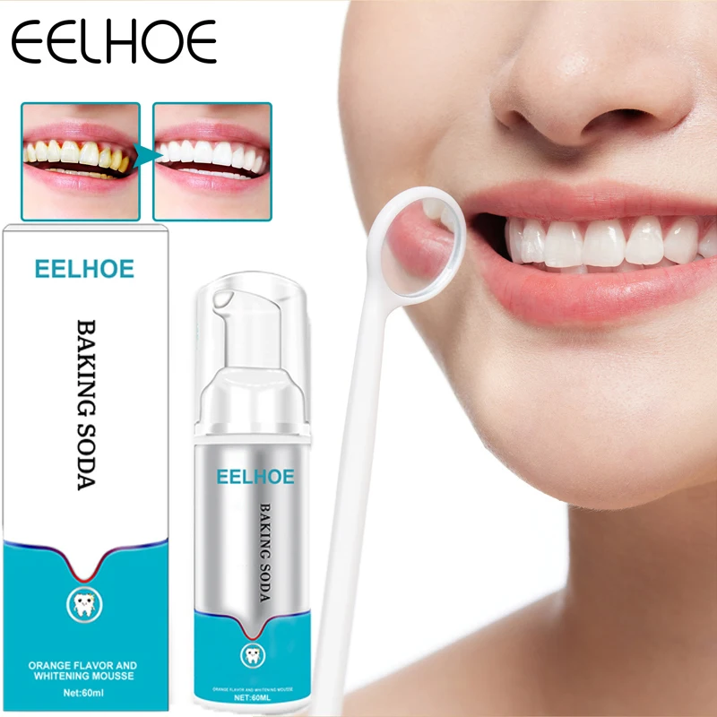 

Teeth Whitening Mousse Toothpaste Removal Yellow Plaque Smoke Coffee Stains Fresh Breath Oral Hygiene Cleaning Dental Care 60ml