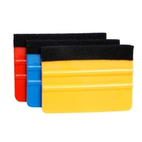 1pcs squeegee felt edge scraper blue red yellow car decals vinyl wrapping tint tools pro plastic soft wrapping spatula tool