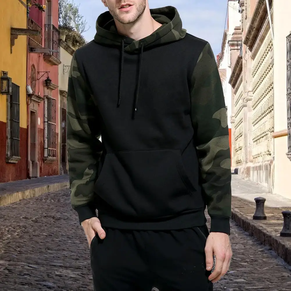 

Men Camouflage Fleece Hoodies Man Military Streetwear Autumn Male Pullovers Hoodie Tops Casual Patchwork Sweatshirt Tracksuit
