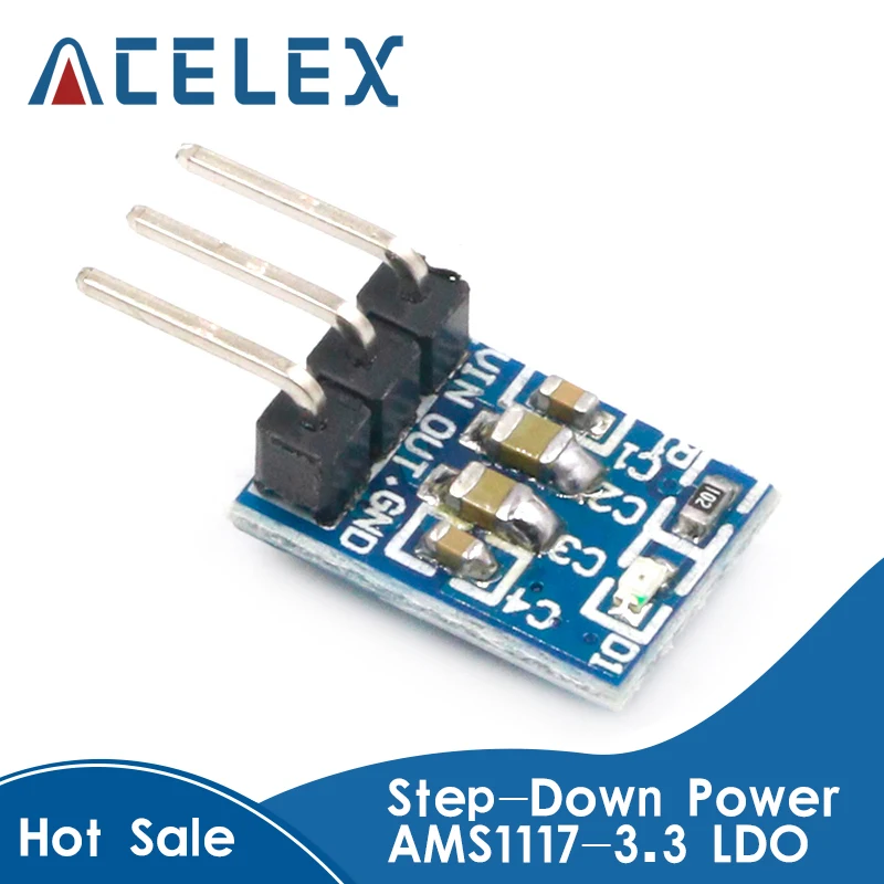 

1PCS AMS1117-3.3 LDO 800MA DC 5V to 3.3V Step-Down Power Supply Module