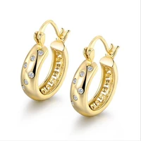 anglang fashion women drop dangle huggie hoop earrings micro paved cz anniversary birthday fine gift daily accessory