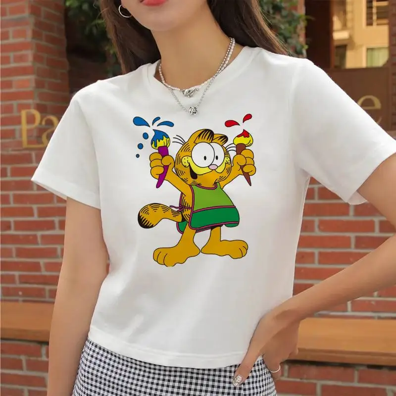 Футболка женская летняя с круглым вырезом в стиле хип-хоп |