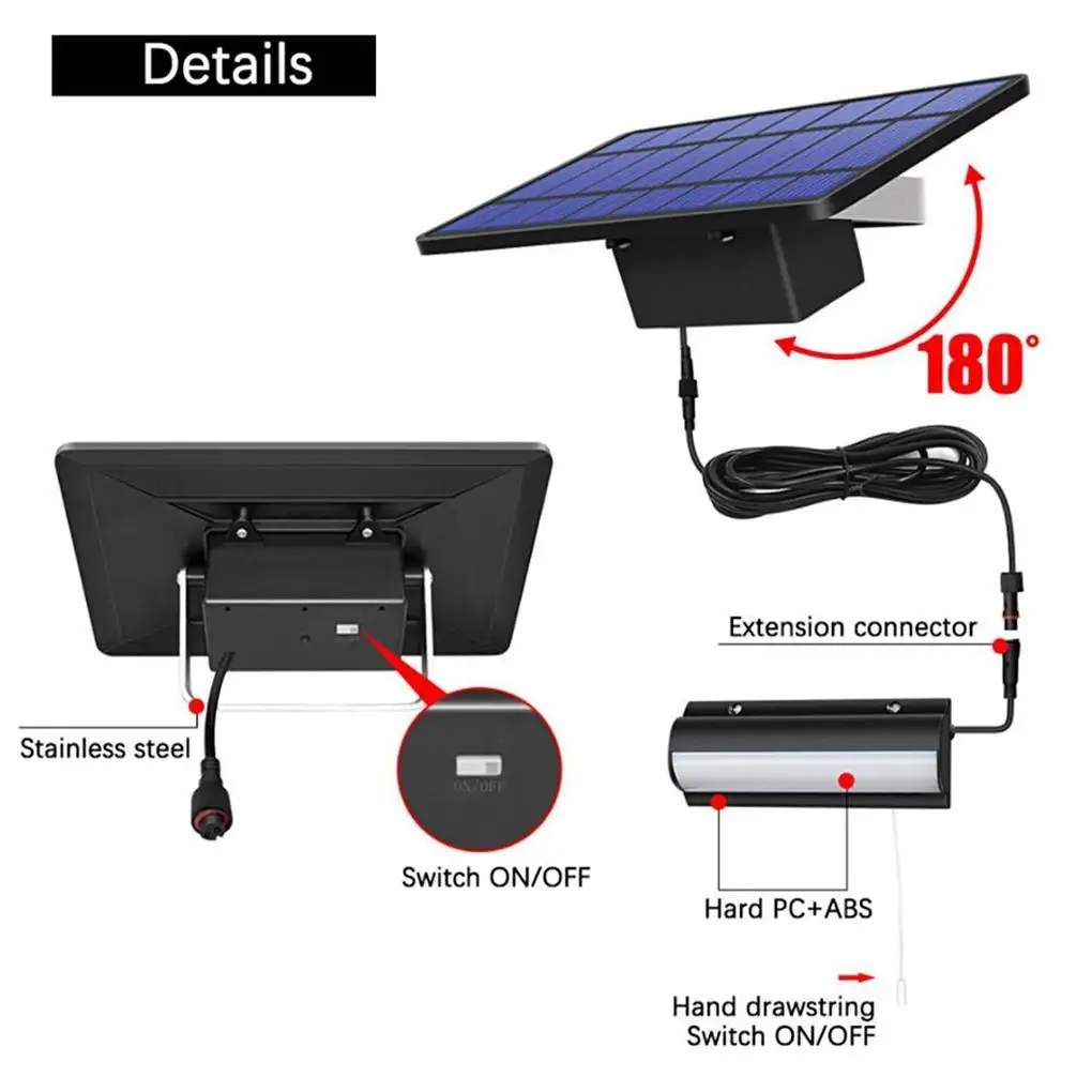 

Solar Lamps With Cable Indoor Waterproof Pendant Light Double-Head Holiday Garden Lights Window Courtyard Balcony Lawn