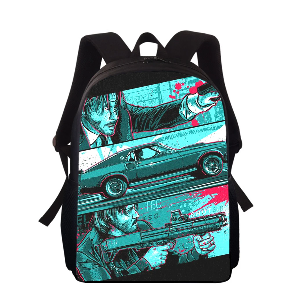 John Wick Film 15” 3D Print Kids Backpack Primary School Bags for Boys Girls Back Pack Students School Book Bags