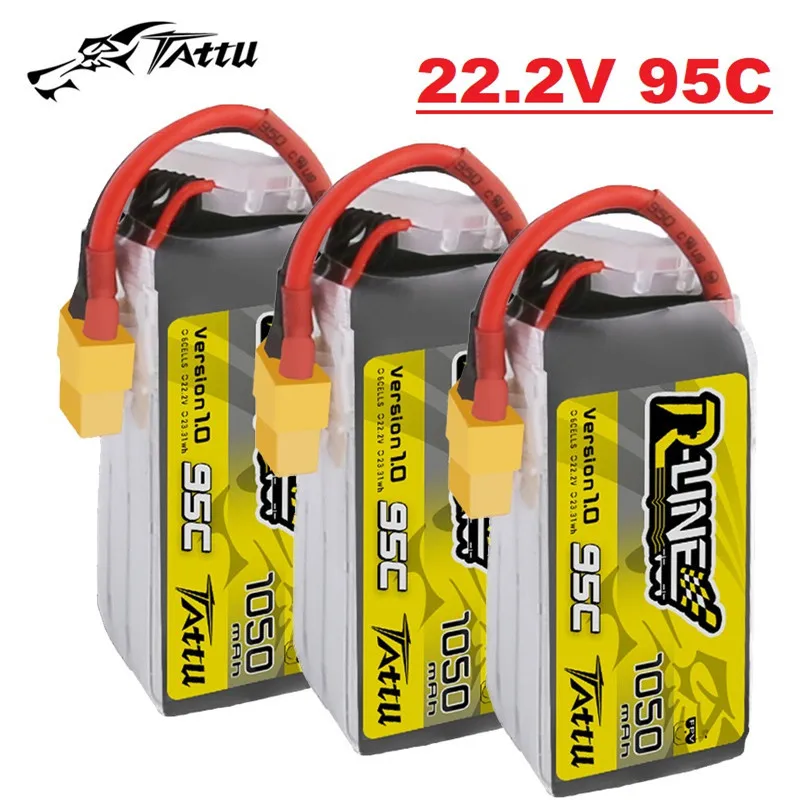 TATTU R-LINE 1 0 95C 22 2 V 1050mAh литий-полимерная батарея для радиоуправляемого вертолета