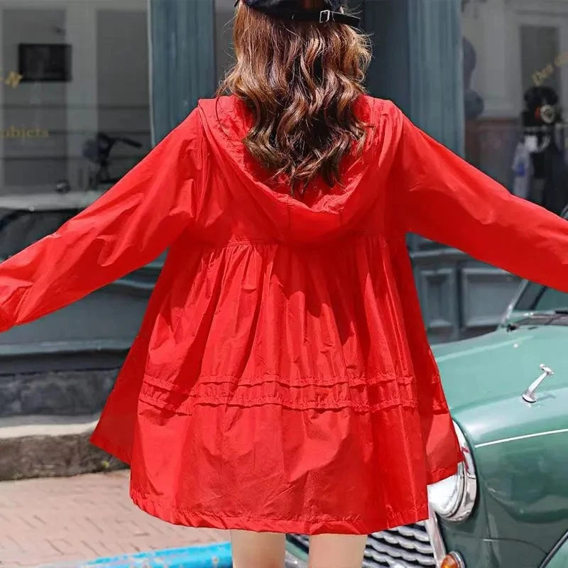 

Korean Hooded Sun Protection Clothes Women Coat Summer New Loose Thin Air-Conditioned Short Outerwear Female Jacket Tops H2977