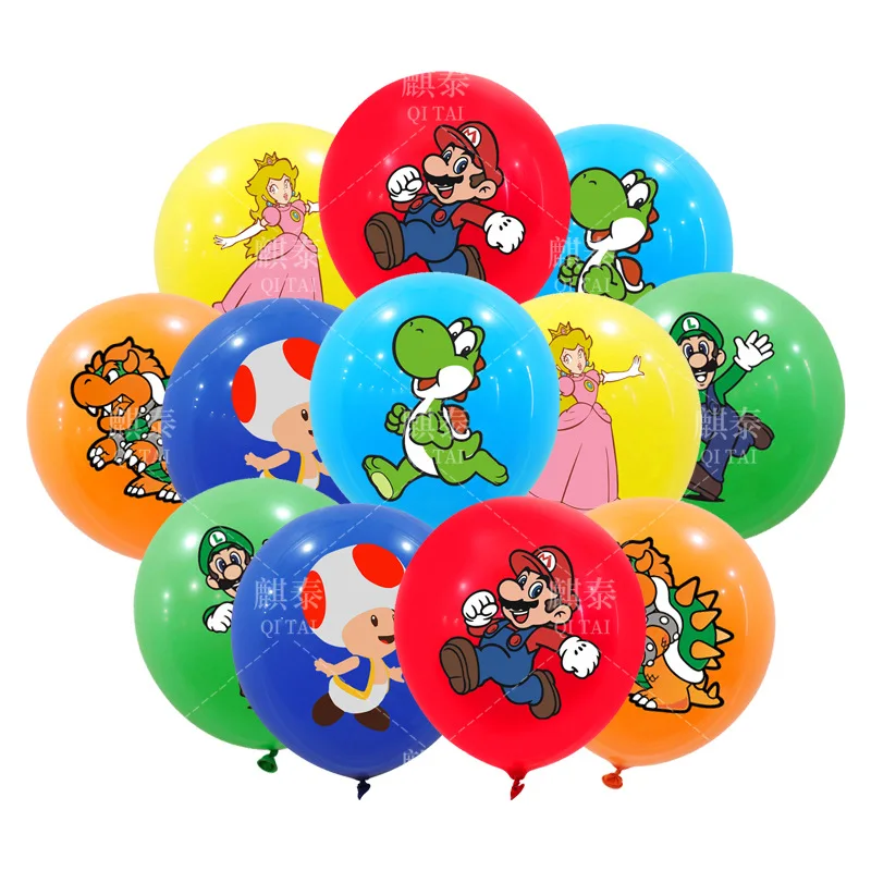 

Super Mario Theme Birthday Set Balloon toys Party Supplies Round Latex Balloon Children's Birthday Decoration