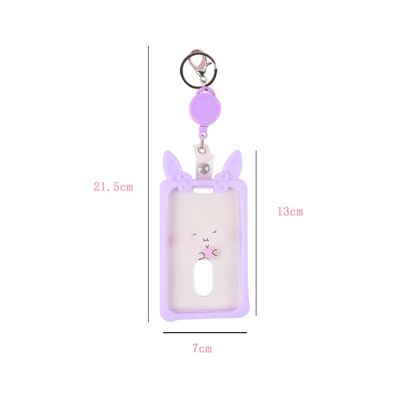 Выдвижной брелок с милыми заячьими ушками эластичная Обложка для карт защита от