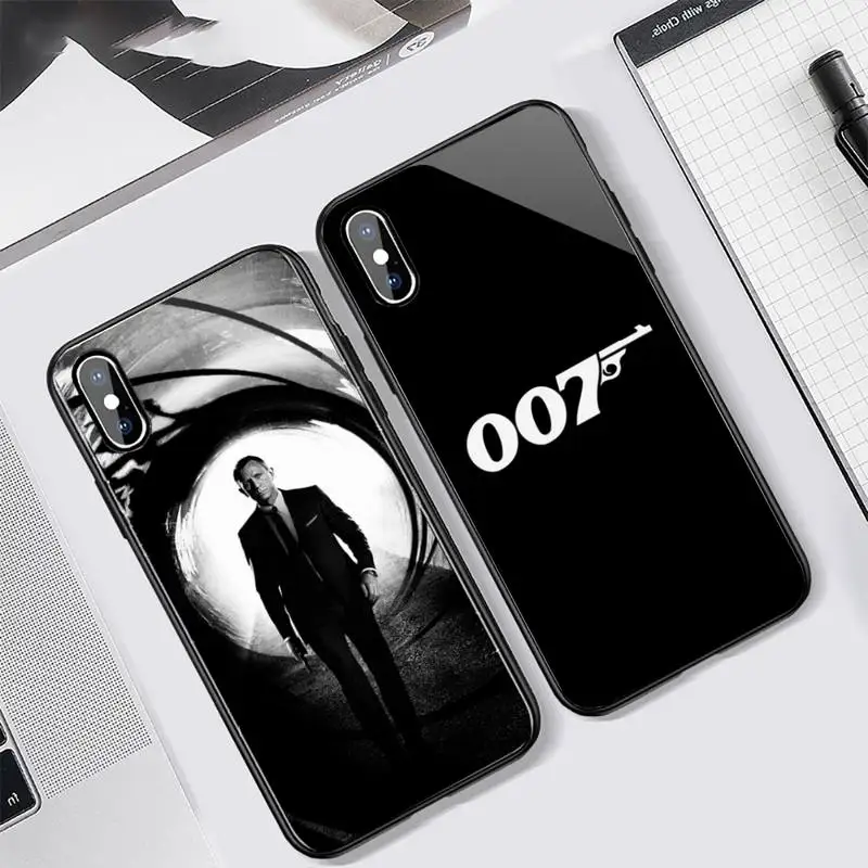 

James bond 007 movie Phone Case Tempered glass For iphone 6 7 8 plus X XS XR 11 12 13 PRO MAX mini