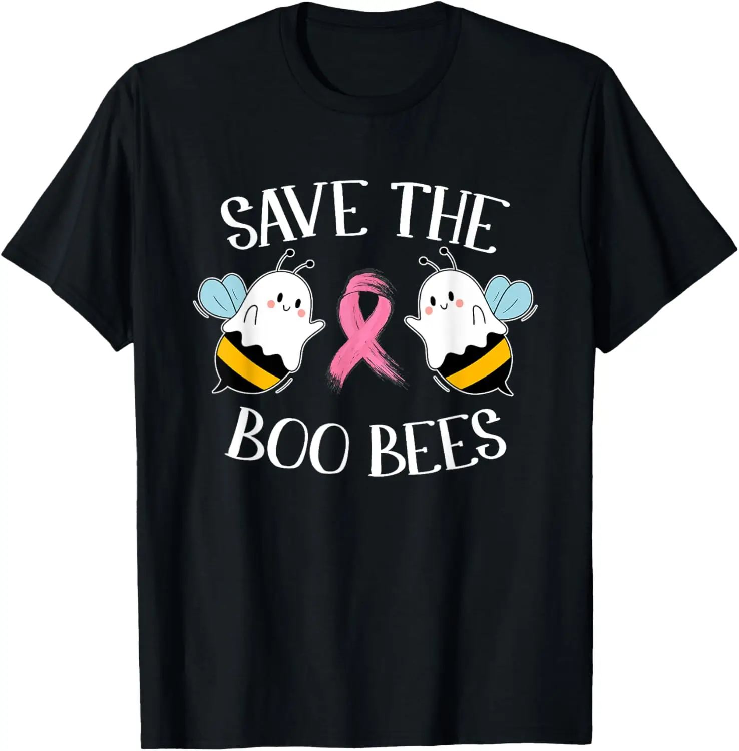 Save The Boo-Bees Ленивый костюм на Хэллоуин Футболка с раком молочной железы