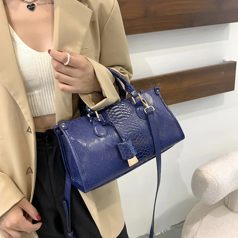 PU Leather Women Messenger Bags Fashion Crocodile Pattern Female Crossbody Shoulder Bags For Women High Quality Ladies Handbags