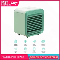 mini air conditioning fan water cooling small fan small home desktop spray humidifier usb charging fan