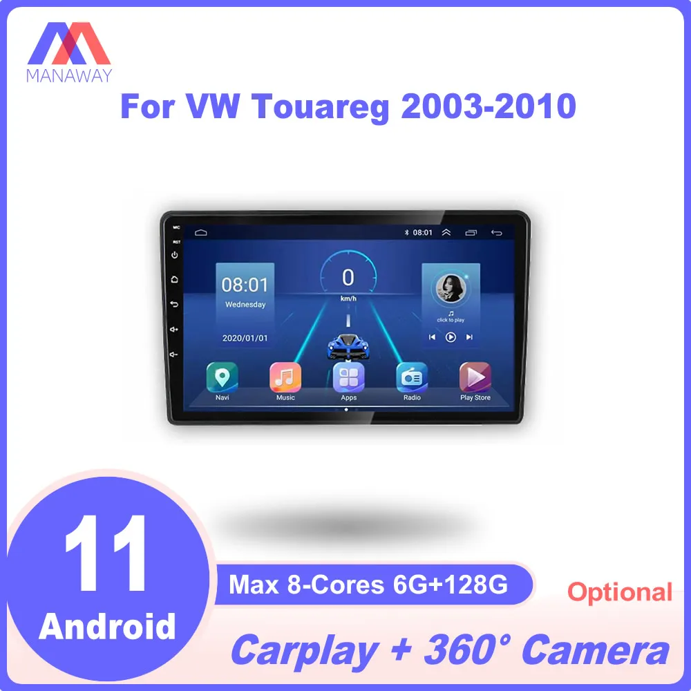 

9" Android Player For VW Touareg 2003-2010 DSP CarPlay Car Radio Stereo Multimedia Video MP5 Navigation GPS 2Din