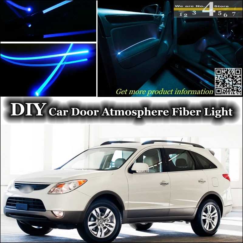 

interior Ambient Light Tuning Atmosphere Fiber Optic Band Lights For Hyundai Veracruz Inside Door Panel illumination Tuning