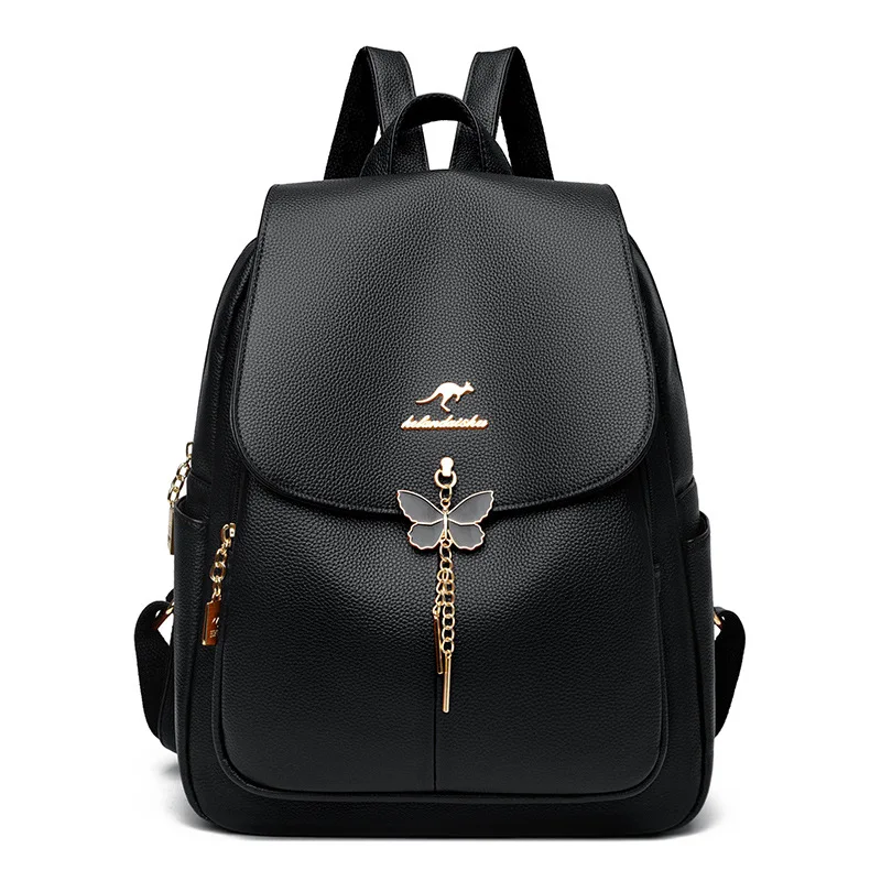 Fashion Women's Backpack Leisure Stylish Travel Soft PU Leather Handbag Schoolbag Shoulder Bags Large Capacity for Women Girls