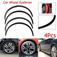 4pcs carbon fiber car fender flare extension wheel eyebrow arch trim protector lip strip fender flare protector protectors