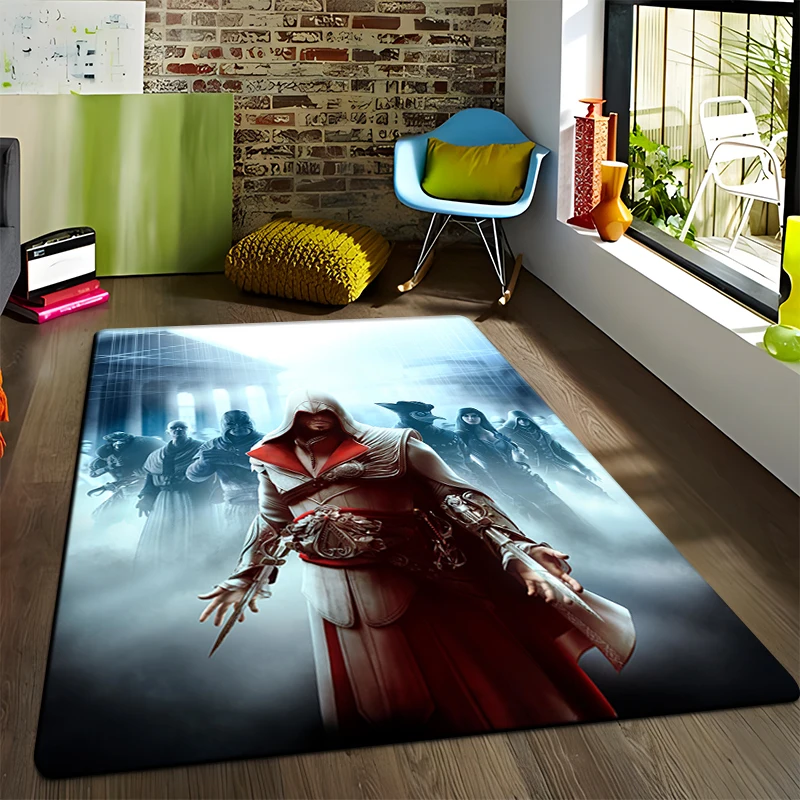 

PC Game Assassin's Creed Pattern Living Room Tea Table Decoration Non-slip Large Rug Bedroom Tatami Mat Children's Room Carpet