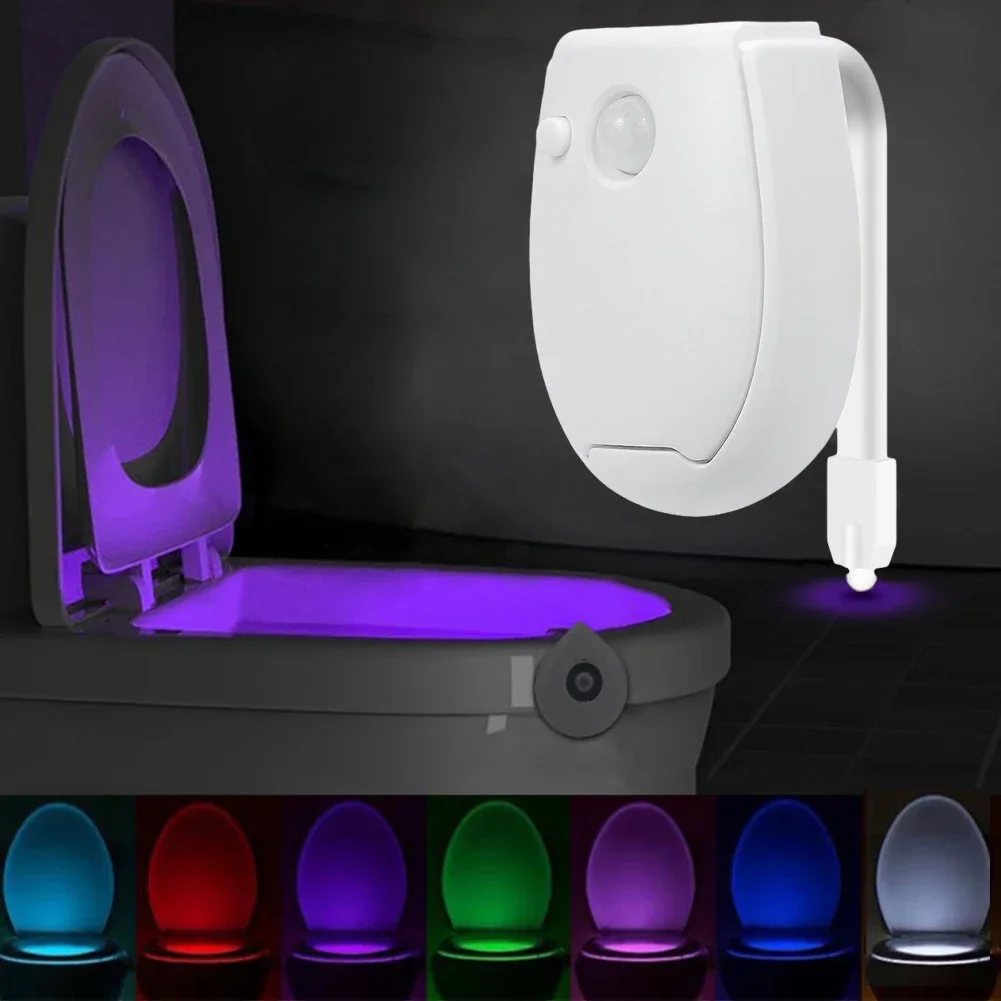 

Умный светильник с пассивным инфракрасным датчиком движения, настенная лампа для туалета, водонепроницаемое сиденье для унитаза, подсветка унитаза