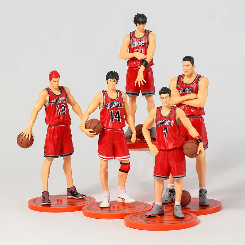 

SLAM DUNK Hanamichi Sakuragi Rukawa Kaede Miyagi Ryota Mitsui Hisashi Akagi Takenori Anime Figure Doll Model Collectible Toys