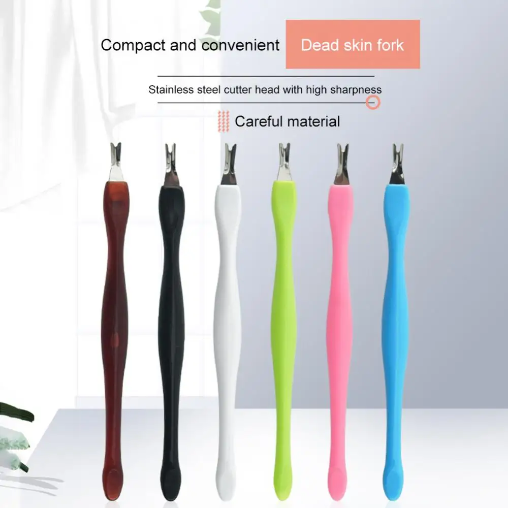 

Вилка из нержавеющей стали для улучшения омертвевшей кожи ногтей Обрезка кромок кутин инструмент для улучшения омертвевшей кожи ногтей