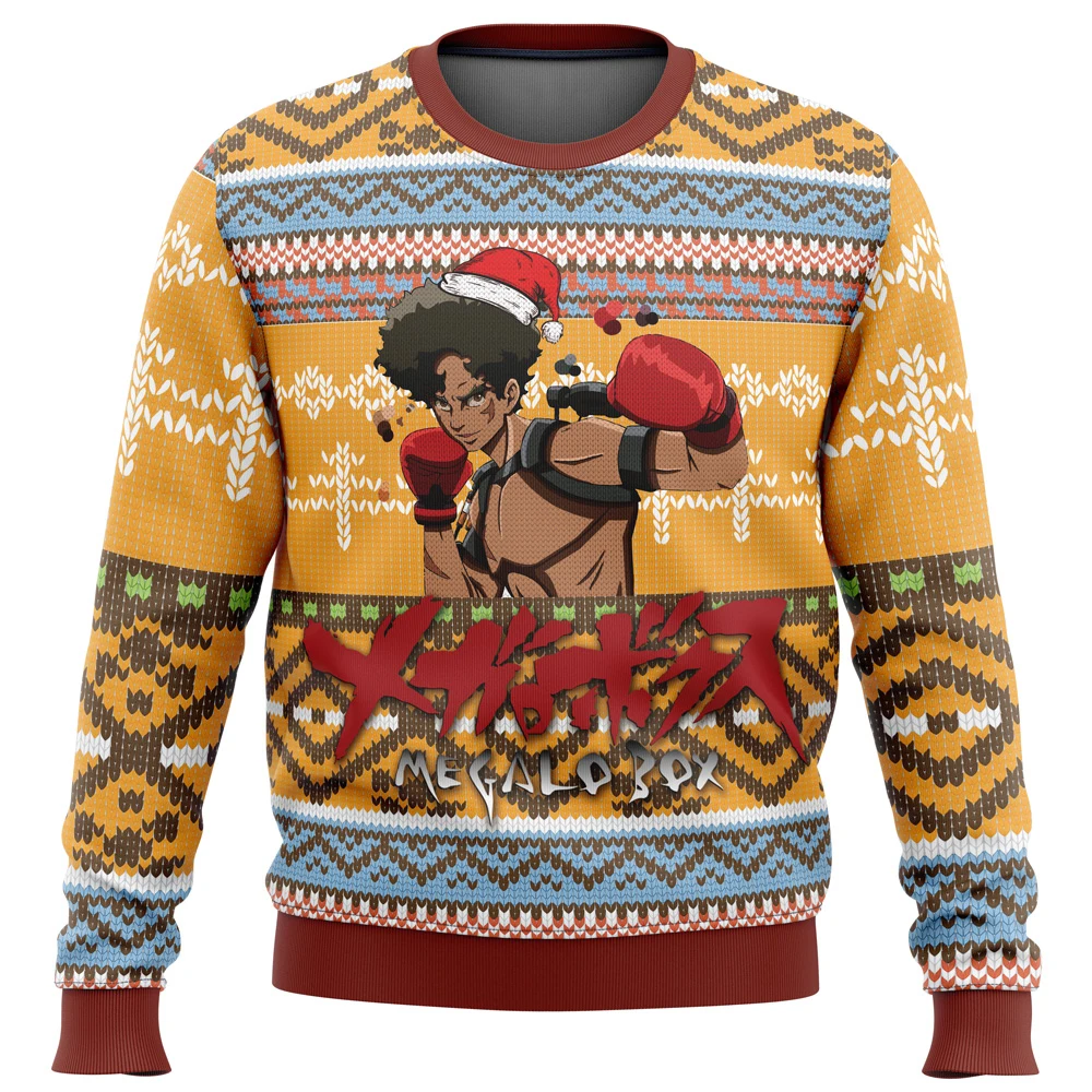 

Рождественский свитер Megalo Box Alt, Уродливый Рождественский свитер, Подарочный пуловер с Санта-Клаусом, Мужская трехмерная Толстовка и топ на осень и зиму cl