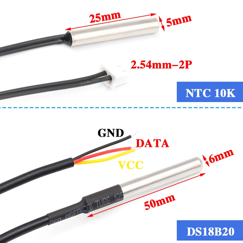 Кабель термостата водонепроницаемый цифровой датчик температуры 0 5 м/1 м/2 м/3 м