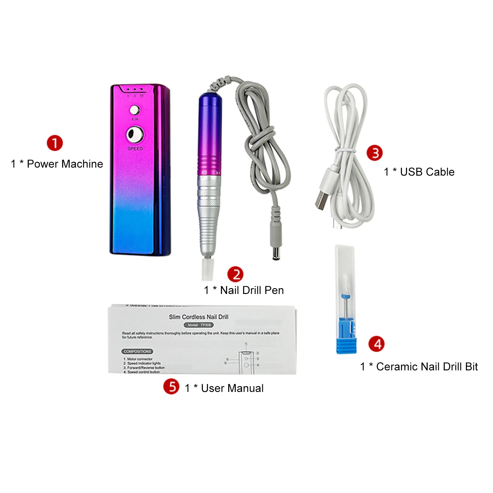 Профессиональная машинка для маникюра 25000 об./мин. |