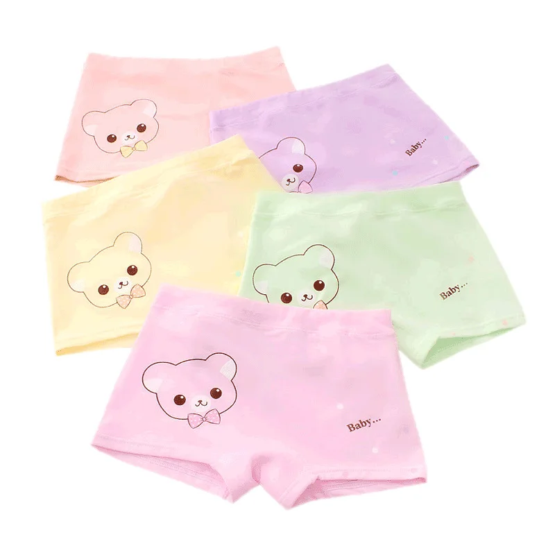 5 Pieces/Lot Briefs Child Panties Kids Boxer Girls Cotton 2-12Y Children Underwear High Quality Cute Pattern Soft girl Pants