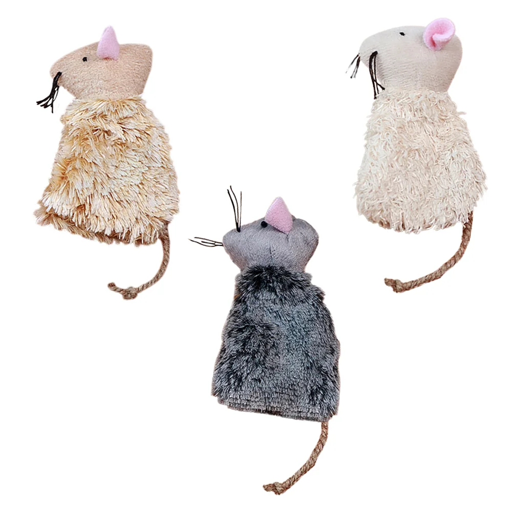 

3Pcs Cat Interactive Kitten Plush Cat Simulated Roo for Cat Home Animals Kitten