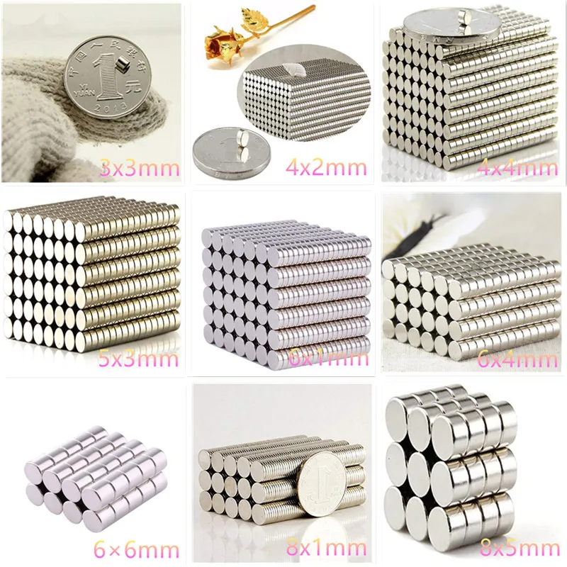 

Neodymium Magnet 2mm x 1mm 35 NdFeB Round Super Powerful Strong Permanent Magnetic imanes Disc