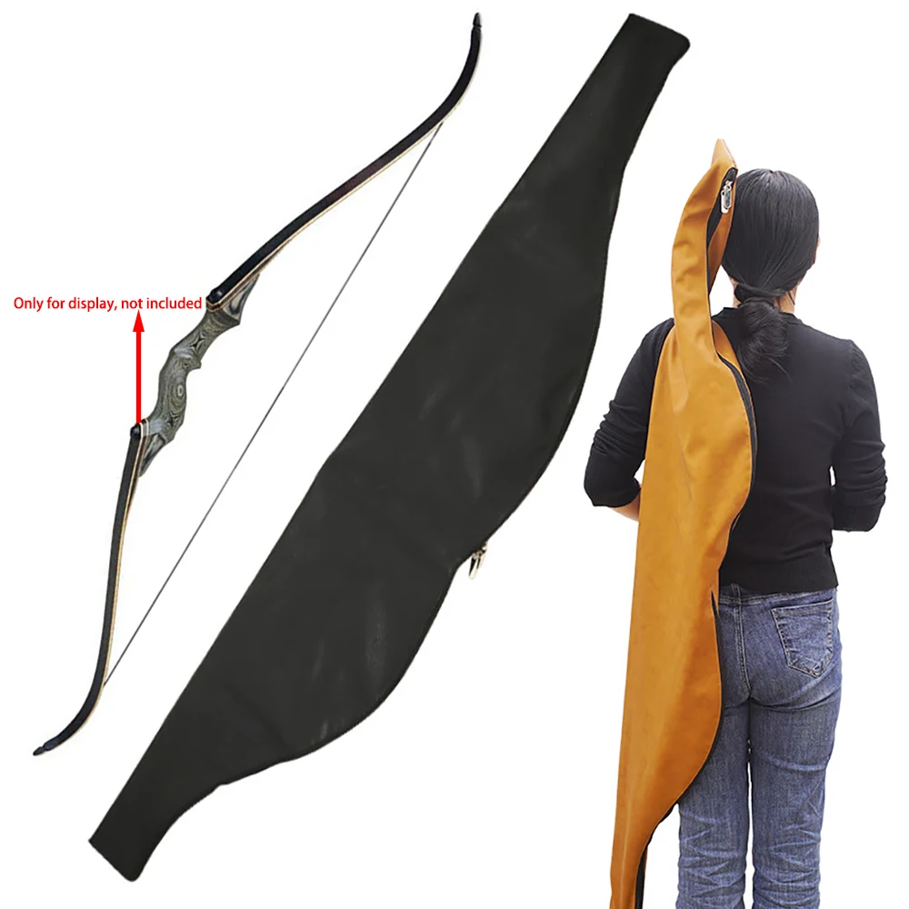 Black Brown Archery Recurve Bow Bag Case Pocket Archery Hunting Traditional Bow Carry Case Holder