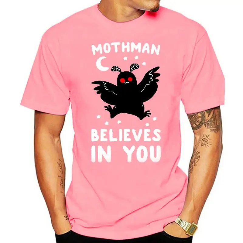

Mothman Believes in You T Shirt Moth Man Mothman Creatures Positive Tees Cute T Shirts Cryptids Cryptozoology Mothman