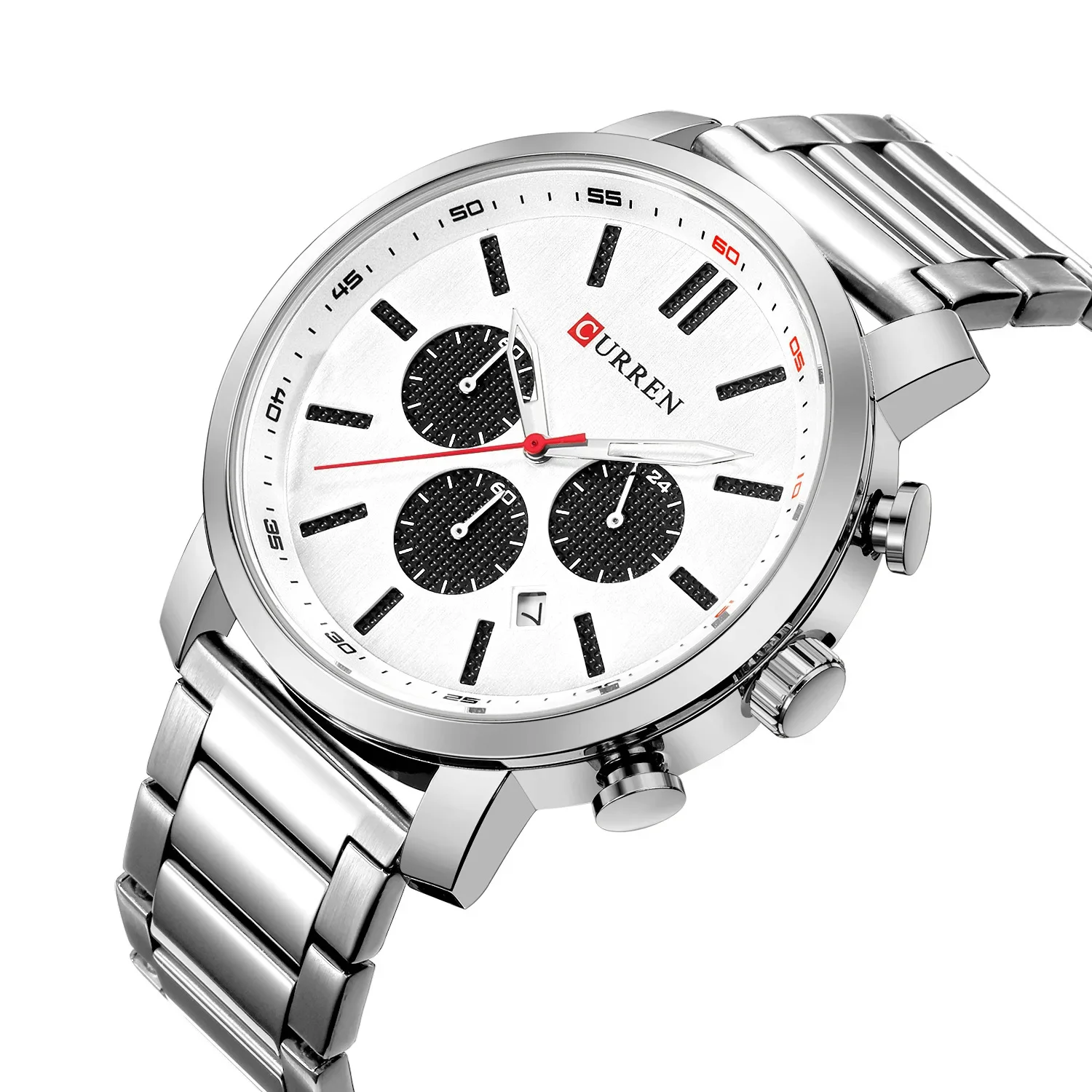 Curren 8315 Men's Watch Six Needle Steel Band Quartz Calendar Waterproof