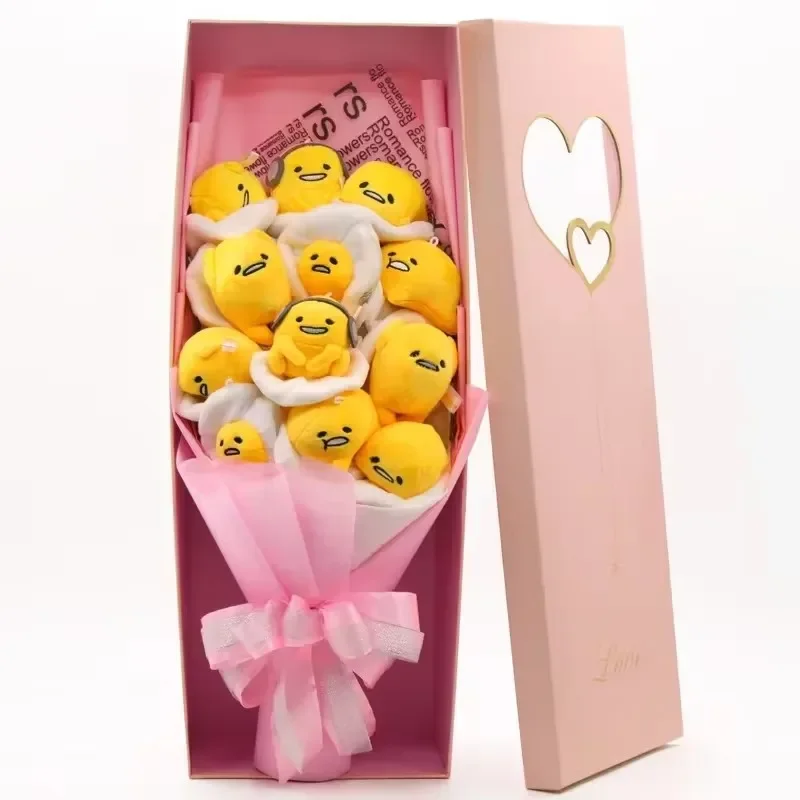 Sanrio Hot Gudetama Kawaii яйцо кукла букет мультфильм креативная милая ручной работы для