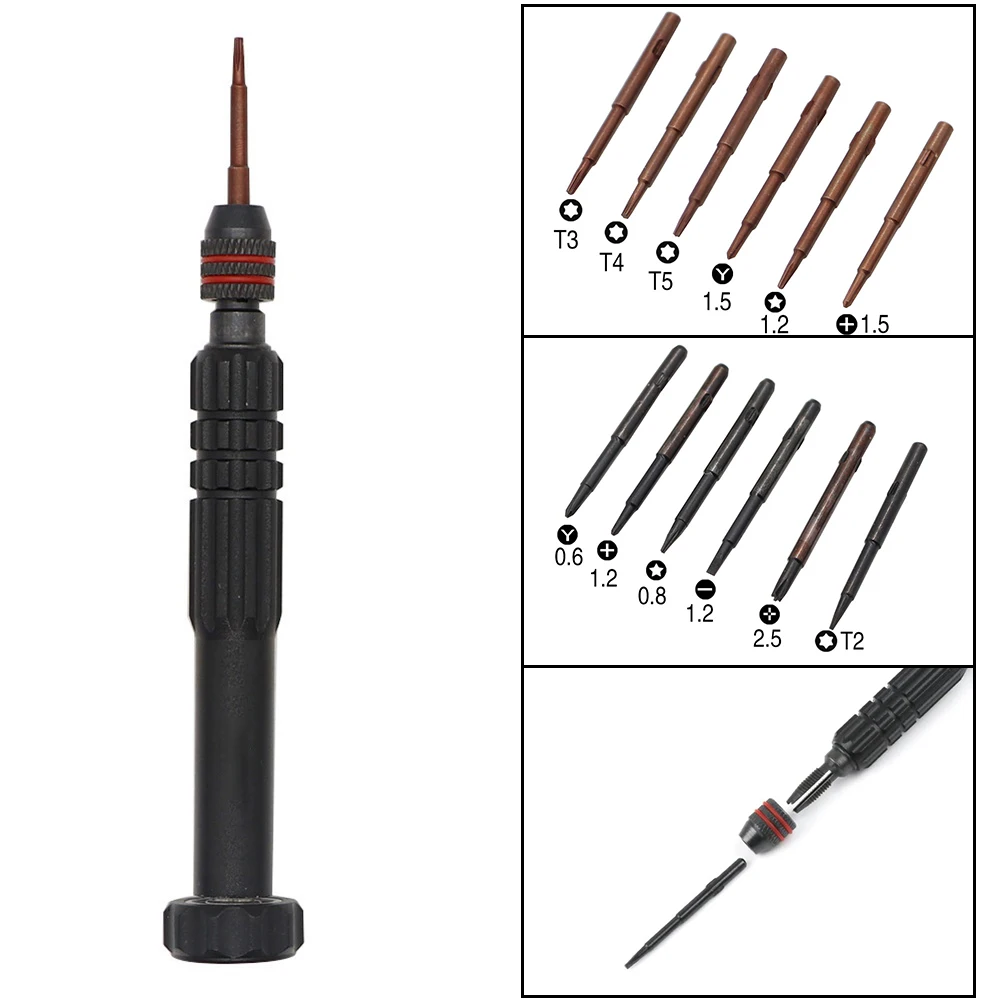 

12 In 1 Precision Aluminum Screwdriver Repair Open Hand Tool Kit For DIY Mobile Phone Building Block Assembly Enthusiasts Screw