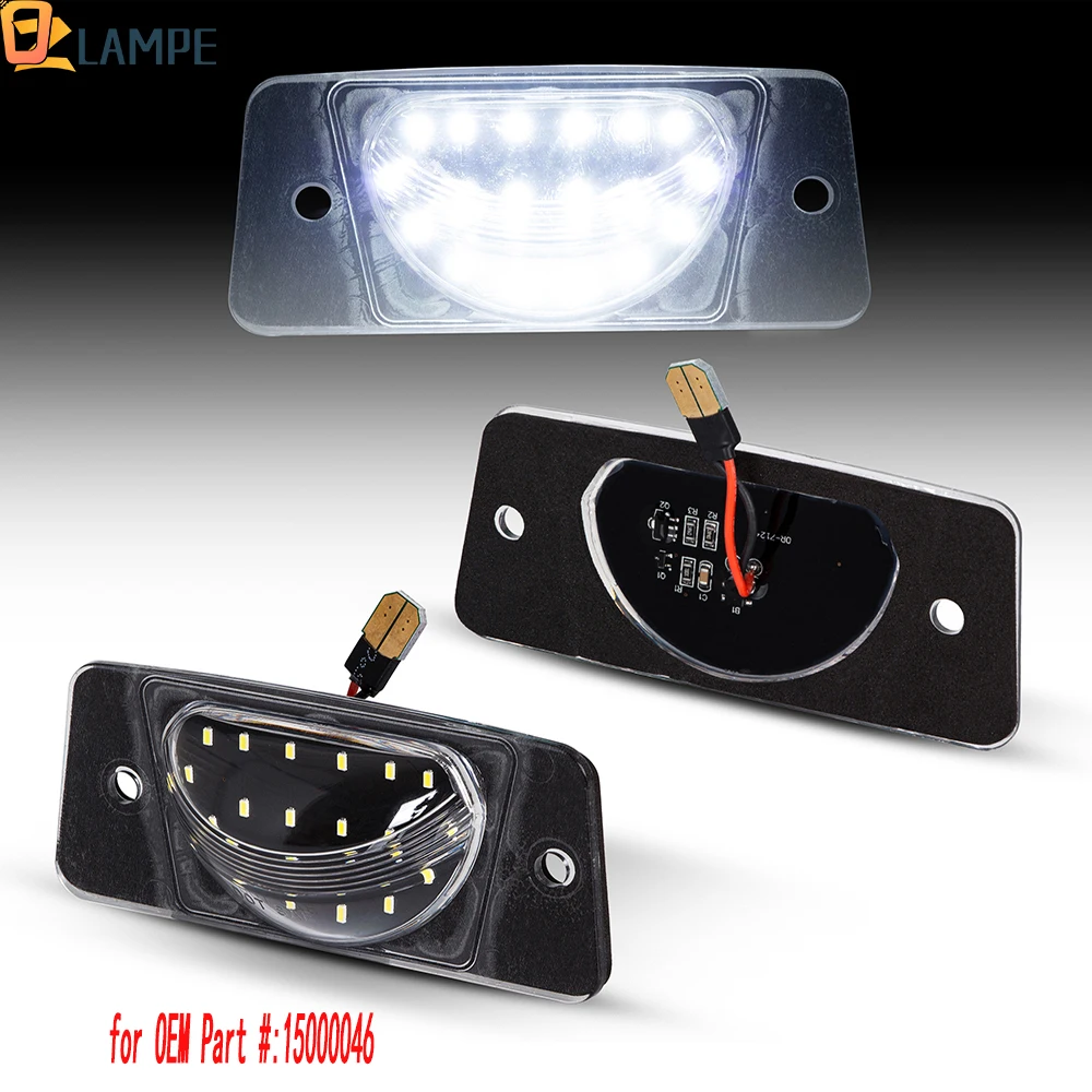 

2 шт. освещение номерного знака автомобиля белый без ошибок для Chverolet Trailblazer GMC Enovoy 2002-2009 Oldsmobile Bravada 2002-2004