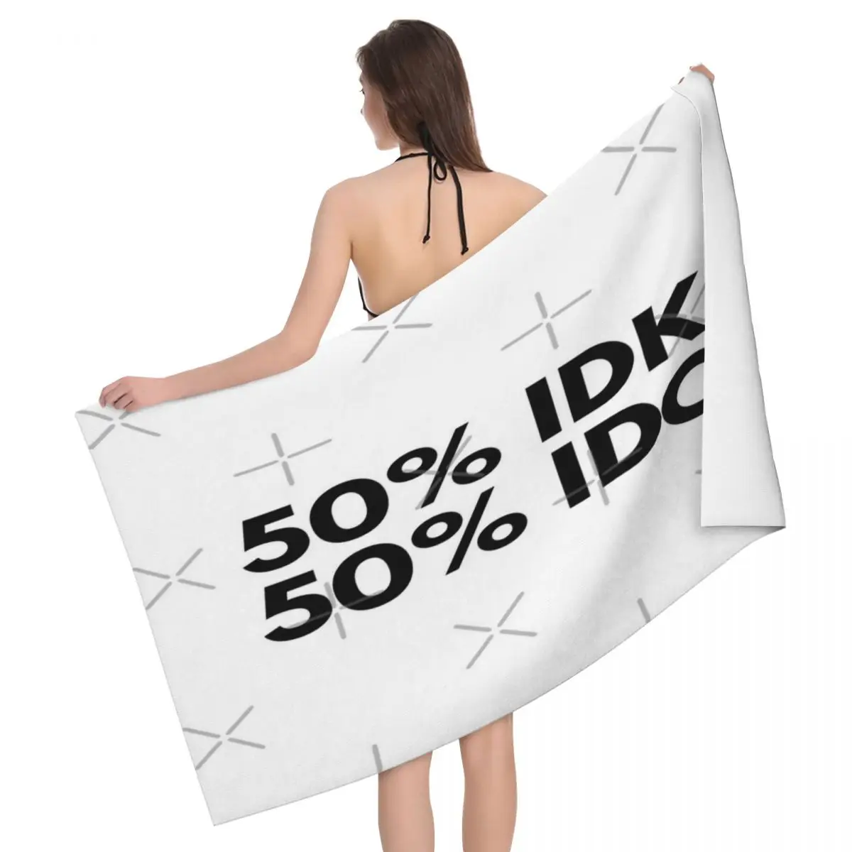 50% Idk 50% Idc 80x130 см банное полотенце из микрофибры ткани подходит для путешествий Сувенир подарок