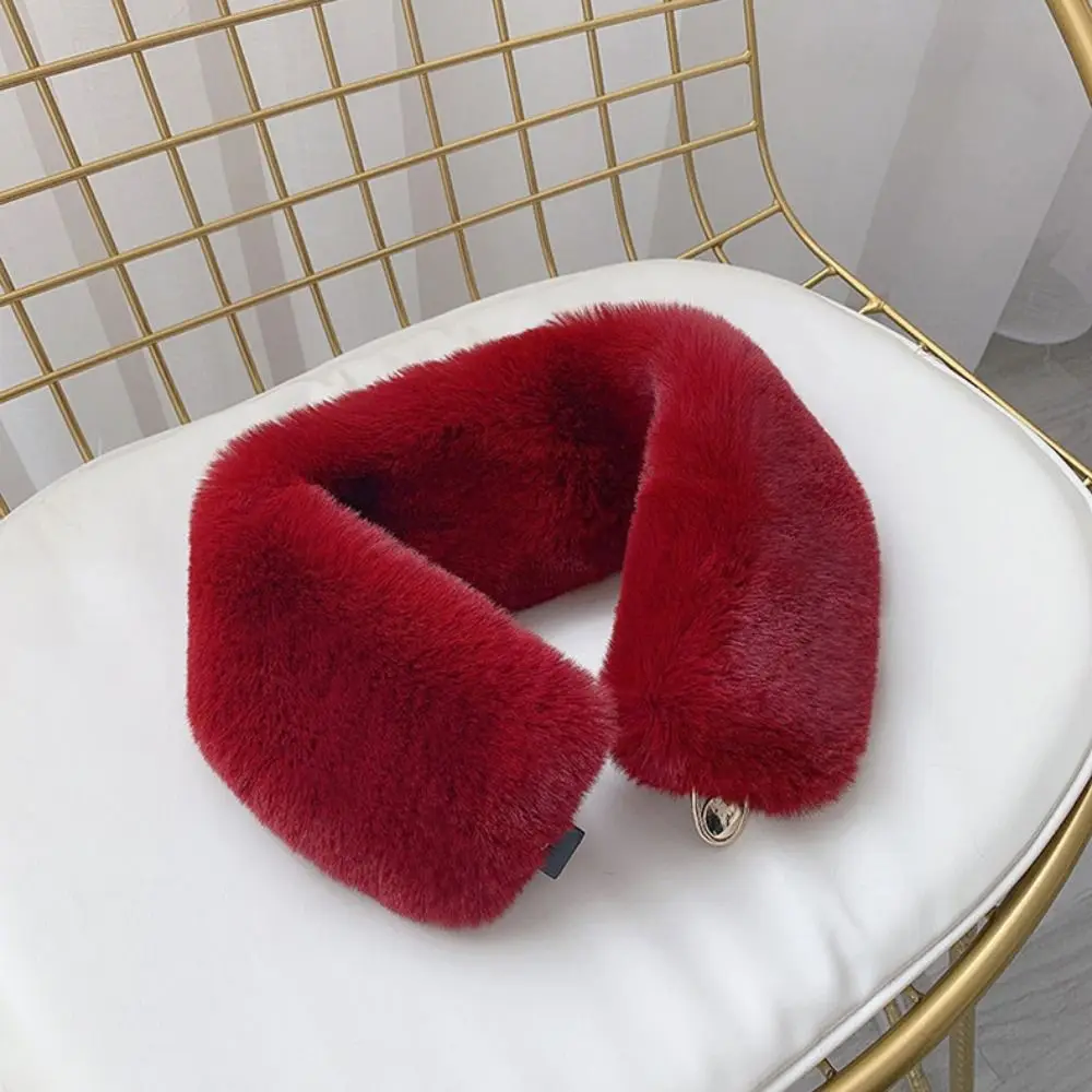 Новинка женский воротник из искусственного лисьего меха шаль зимний плюшевый