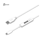 Кабель j5create USB Type-A 2.0 на USB-C, с измерителем мощности заряда
