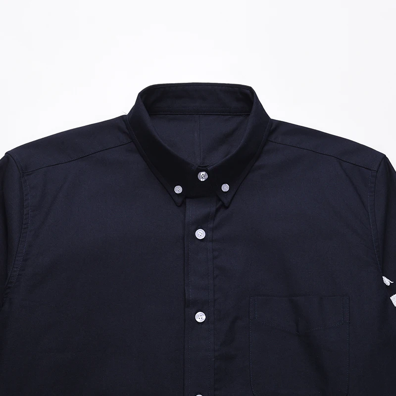 TB THOM Men's Shirt Top Women Animals Embroidery Men's Clothing Poplin Slim Casual long Sleeve Korean Fashion Woman Blouses 2022