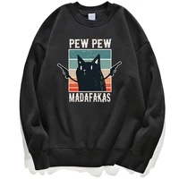 kawaii pew pew madafakas funny cat hoodie sweatshirts men sweatshirt jumper hoodies streetwear winter autumn pullover crewneck