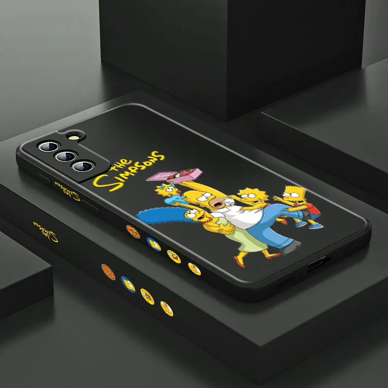 

Family The Simpsons For Samsung Galaxy S21 S20 S10 Note 20 10 Ultra Plus Pro FE Lite Liquid Left Phone Case Fundas Coque Capa