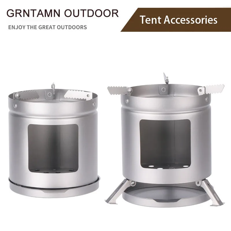 Портативная печь из чистого титана для кемпинга на открытом воздухе