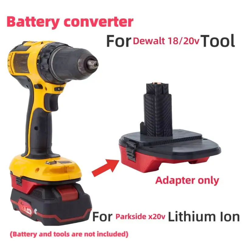 

Адаптер для Parkside To Dewalt для Parkside 20 В, замена на аксессуары для преобразователя электрической дрели Dewalt 18 В ( ﻿ Только адаптер)