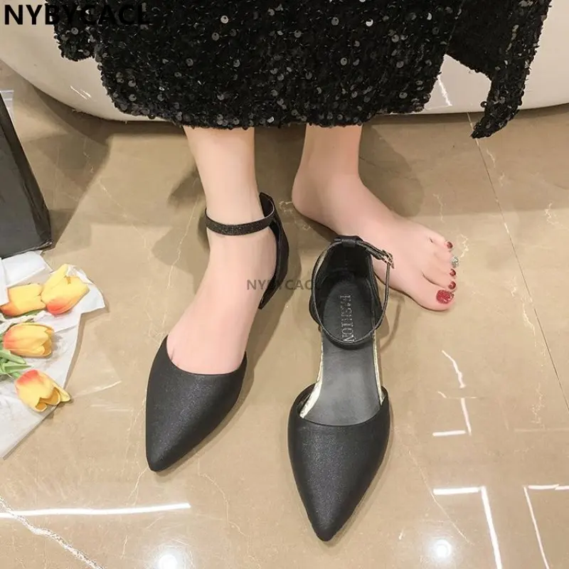 

Women Flats Black Flats for Women Dressy Comfort Size 33 34 42 43 Solid Color Daily Shoes Flat Heel Summer Sandals Simple Basic