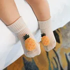 Детские зимние теплые спортивные носки 0-18 месяцев, Симпатичные хлопковые детские носки для бега, нескользящие спортивные детские кроссовки для пола для младенцев